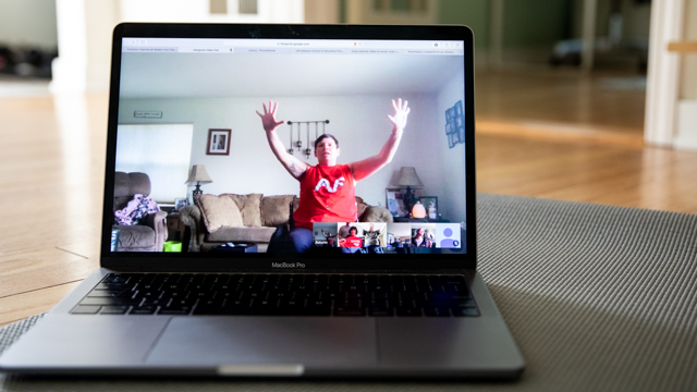 Image of person doing chair yoga