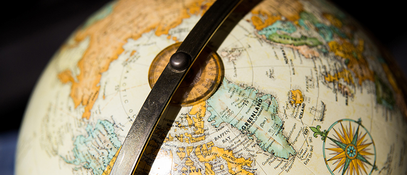 close up of a Globe