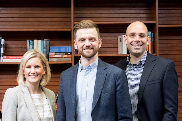 Portrait of Katie Ekllund, Stephen Kilgus, and Andy Garbacz