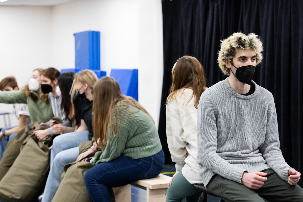 Student actors rehearse 'A Piece of My Heart'