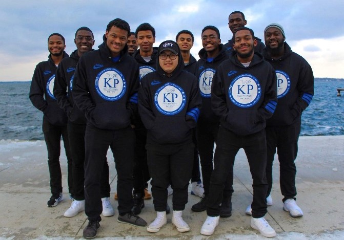 Photo of the members of Kappa Rho Chapter of Phi Beta Sigma Fraternity Inc. at UW–Madison