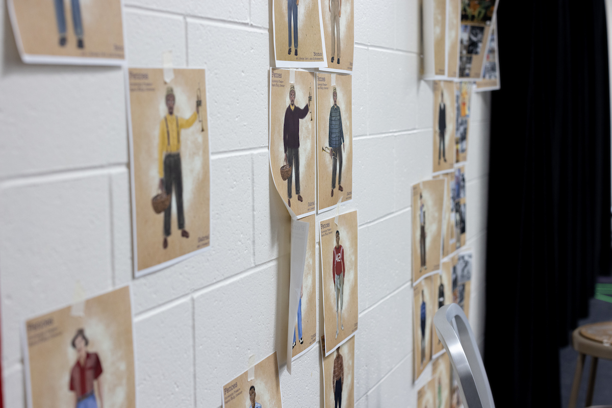 Sketches of costume designs for University Theatre's production of 
