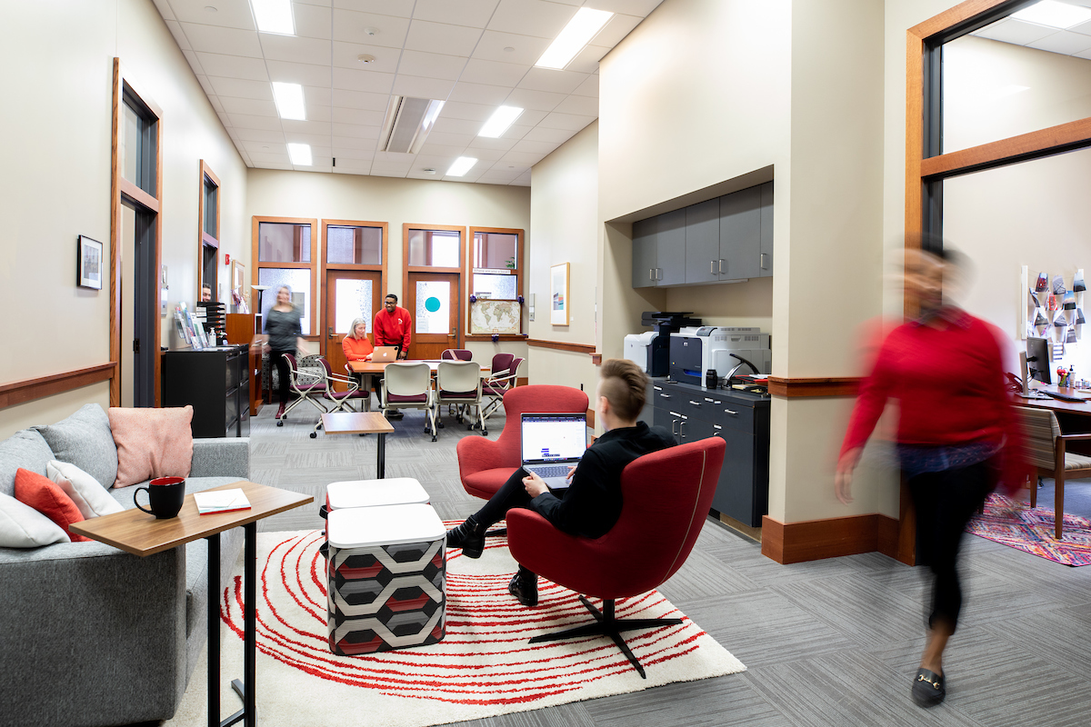 Career Center staff in their office space