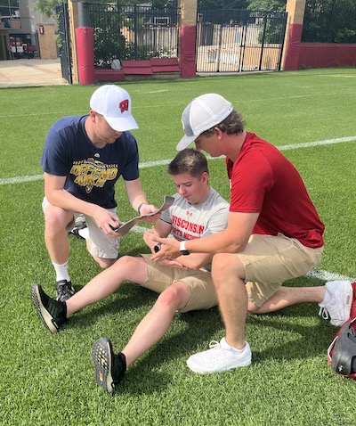 Athletic trainers on the field
