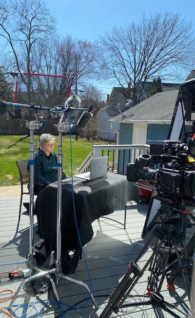 CCBC Director KT Horning was interviewed in Madison in April by a crew with the “CBS This Morning” program to discuss diversity and children’s books