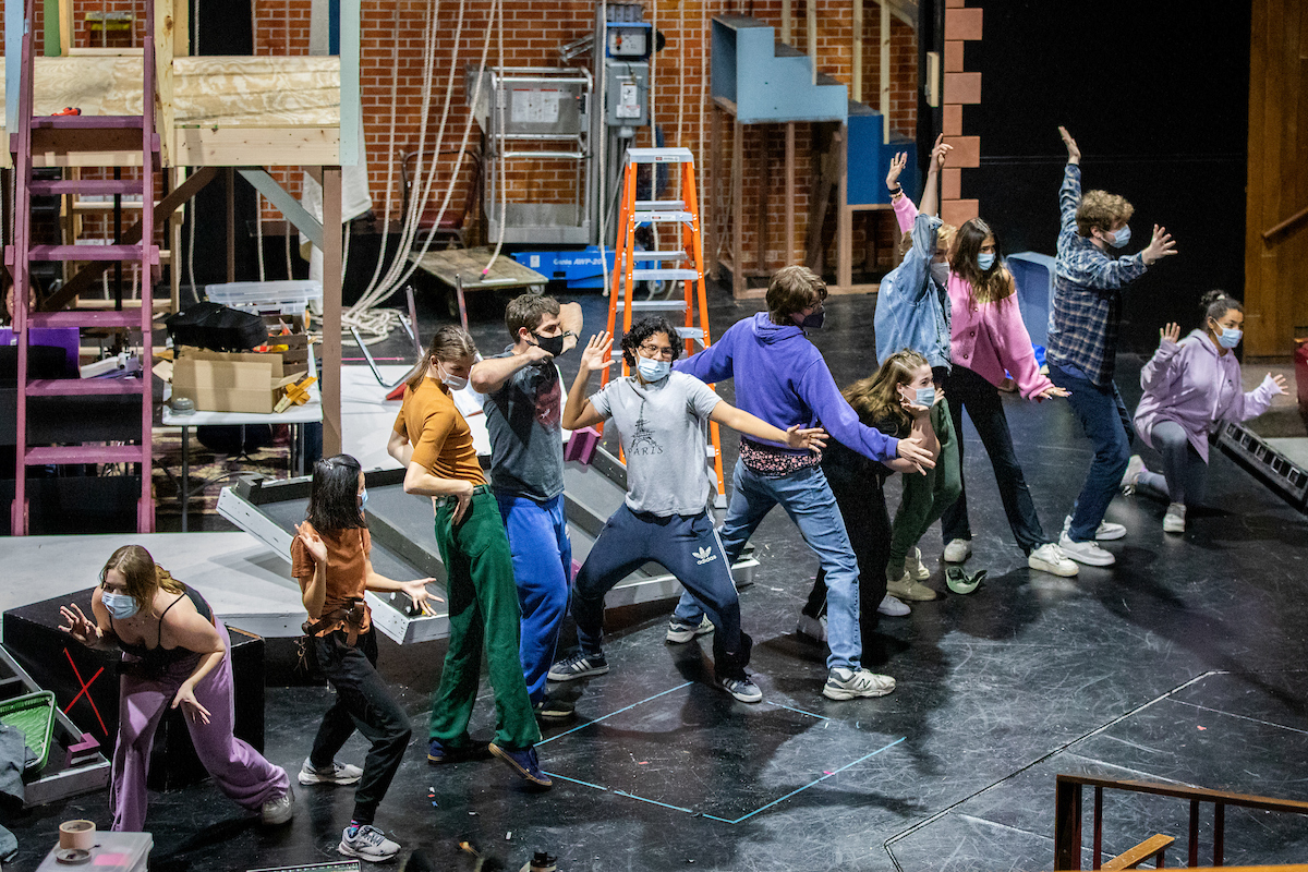 The cast of 'Peter and the Starcatcher' rehearses