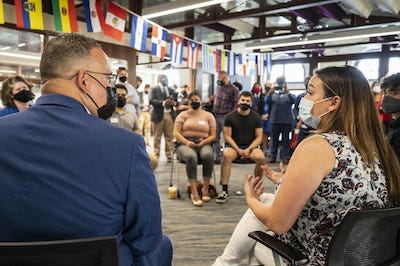 Cardona meets with LatinX group