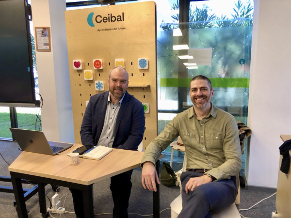 Brendan Eagan and Andrew Ruis at Ceibal in Uruguay