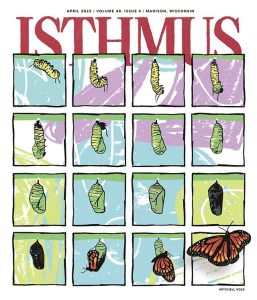 A cover that UW–Madison lecturer Mitchell Volk designed for Isthmus last year
