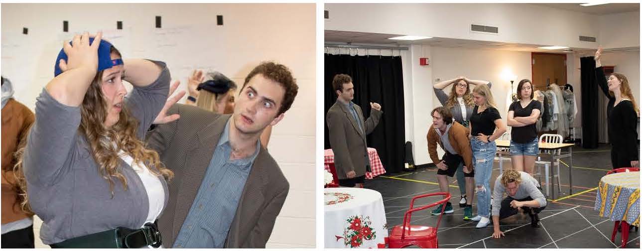 Actors Rehearsing two scenes