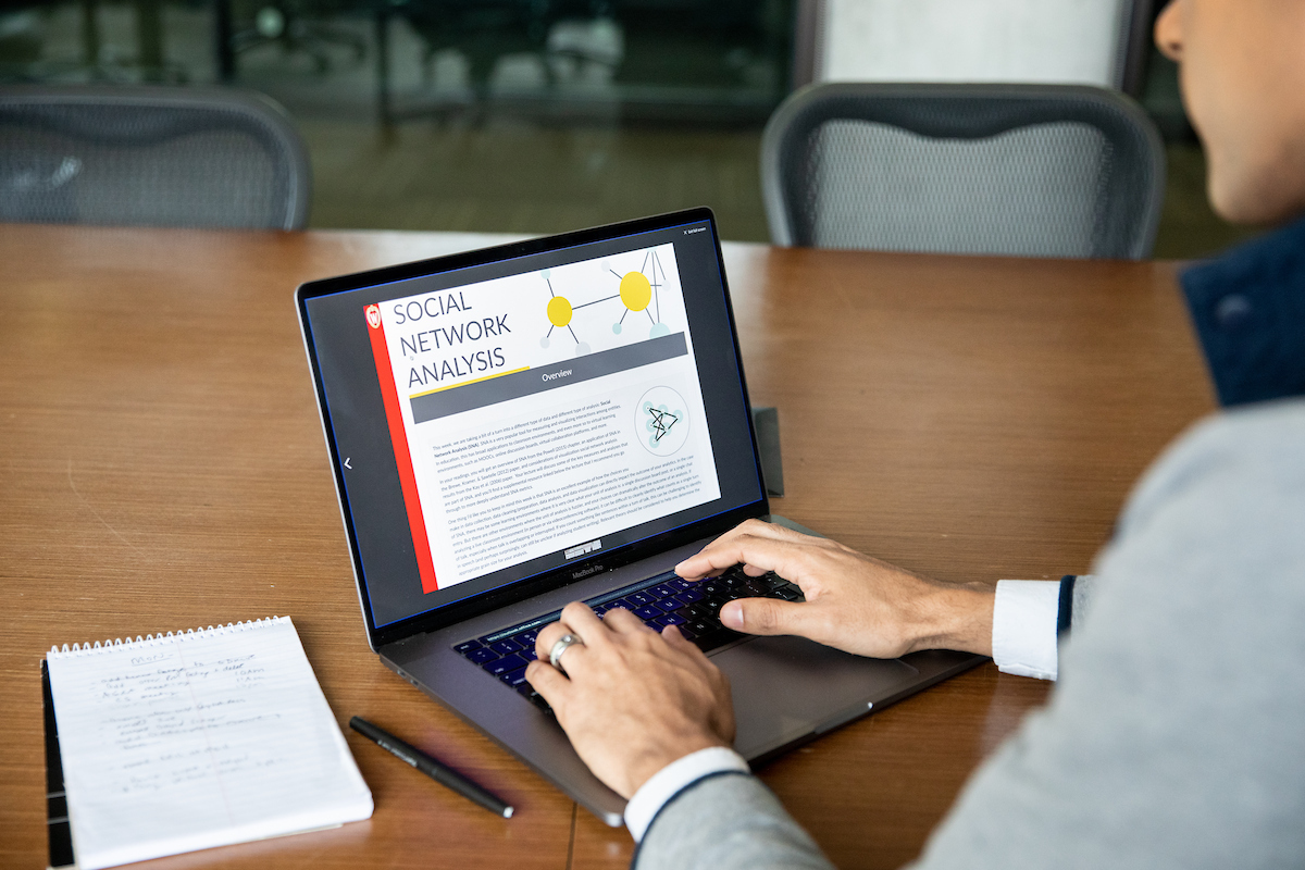 a person working on a laptop