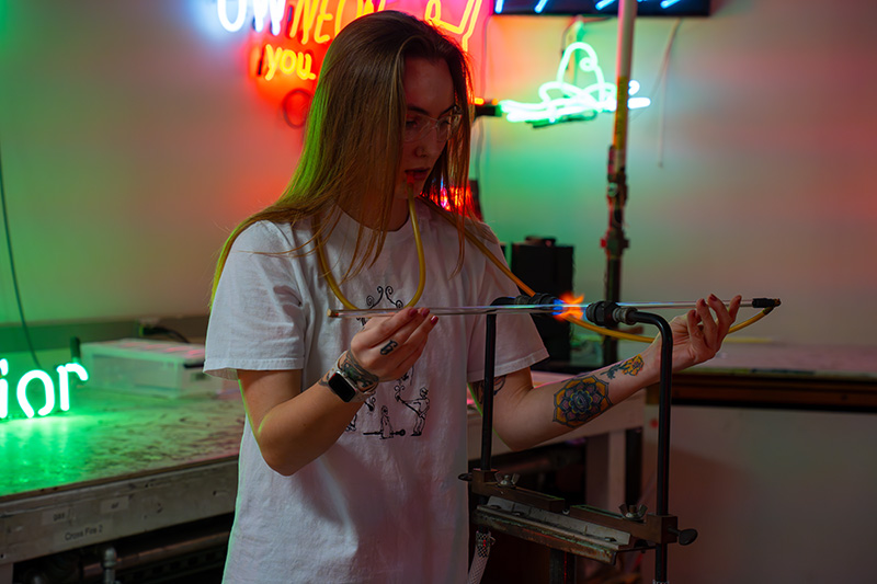 Art Open House glass blowing