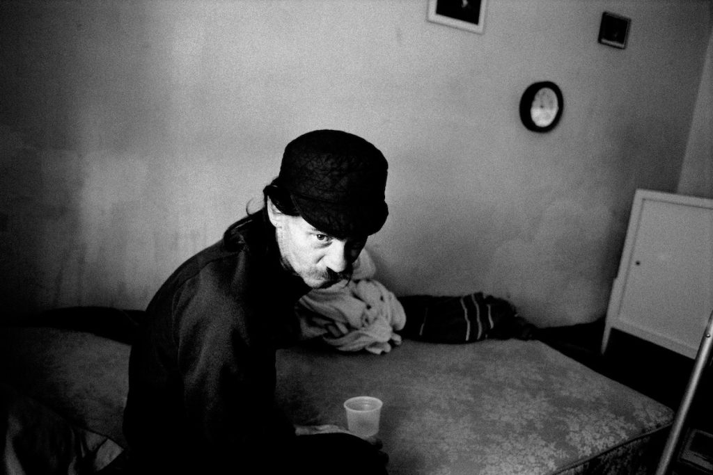 Steven in his room at the Ambassador Hotel during the height of the AIDS epidemic. From the project, "SRO."