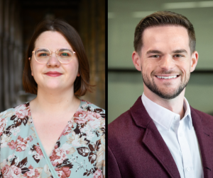 School of Education graduate student Sky Duke (left) and professor Taylor Odle studied older-adult college enrollment.