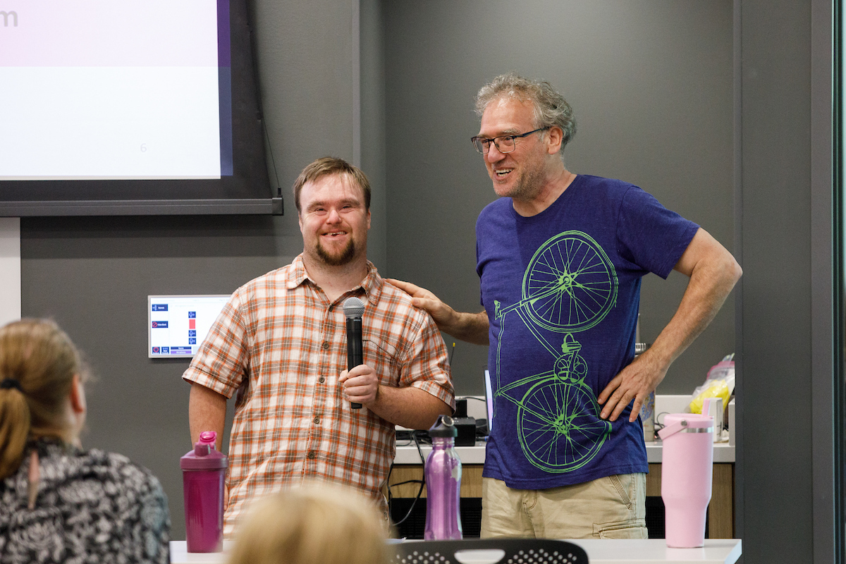 Fionn (left) and Jonathan Angus