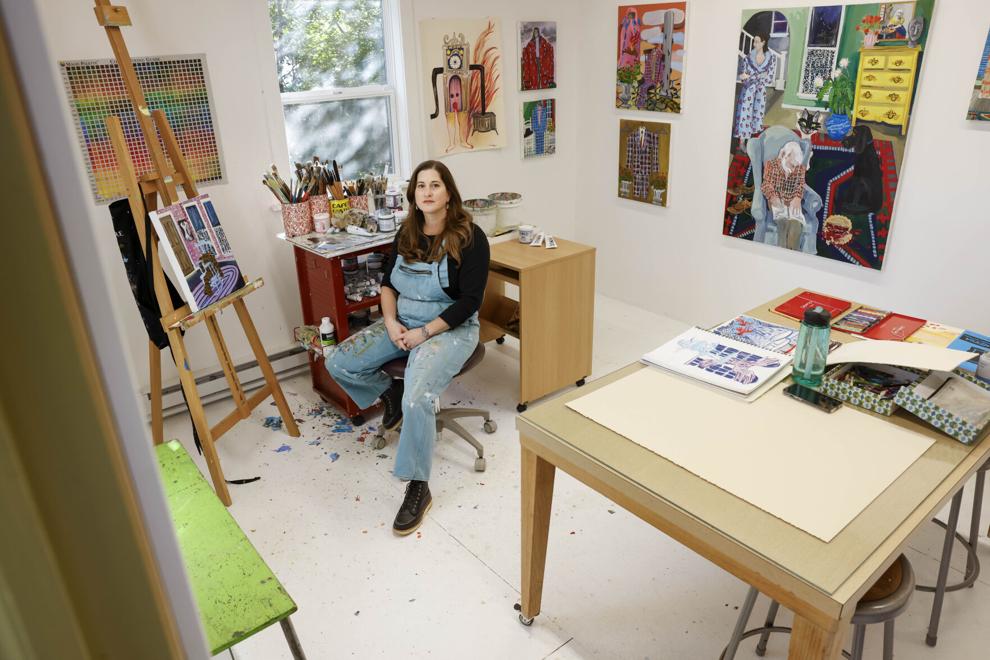 Kautz in her home studio in Sun Prairie 