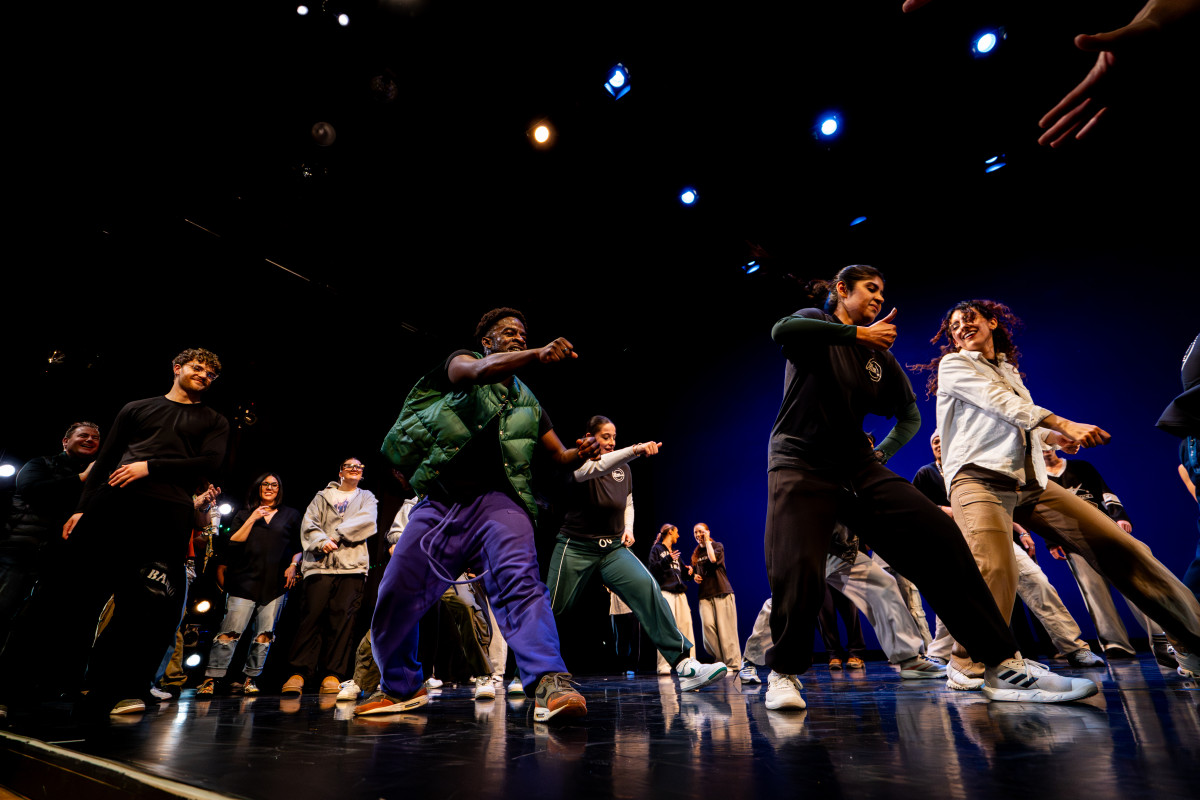 UW dance students hopped on stage to cheer on members from the Hitterz Collective