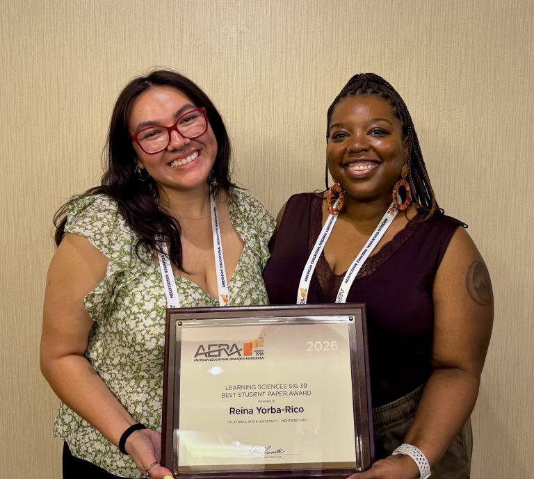 Reina Yorba-Rico (left) with Aireale J. Rodgers