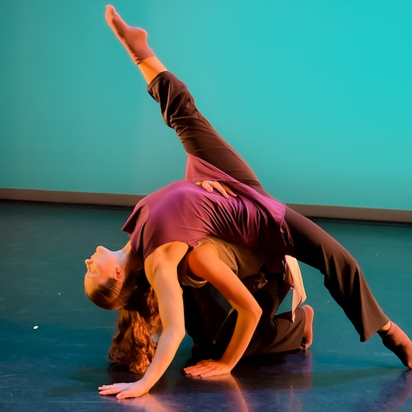 Two dancers performing