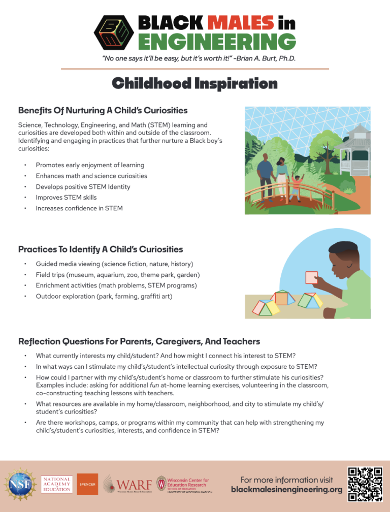 Informational sheet on Black Males in Engineering