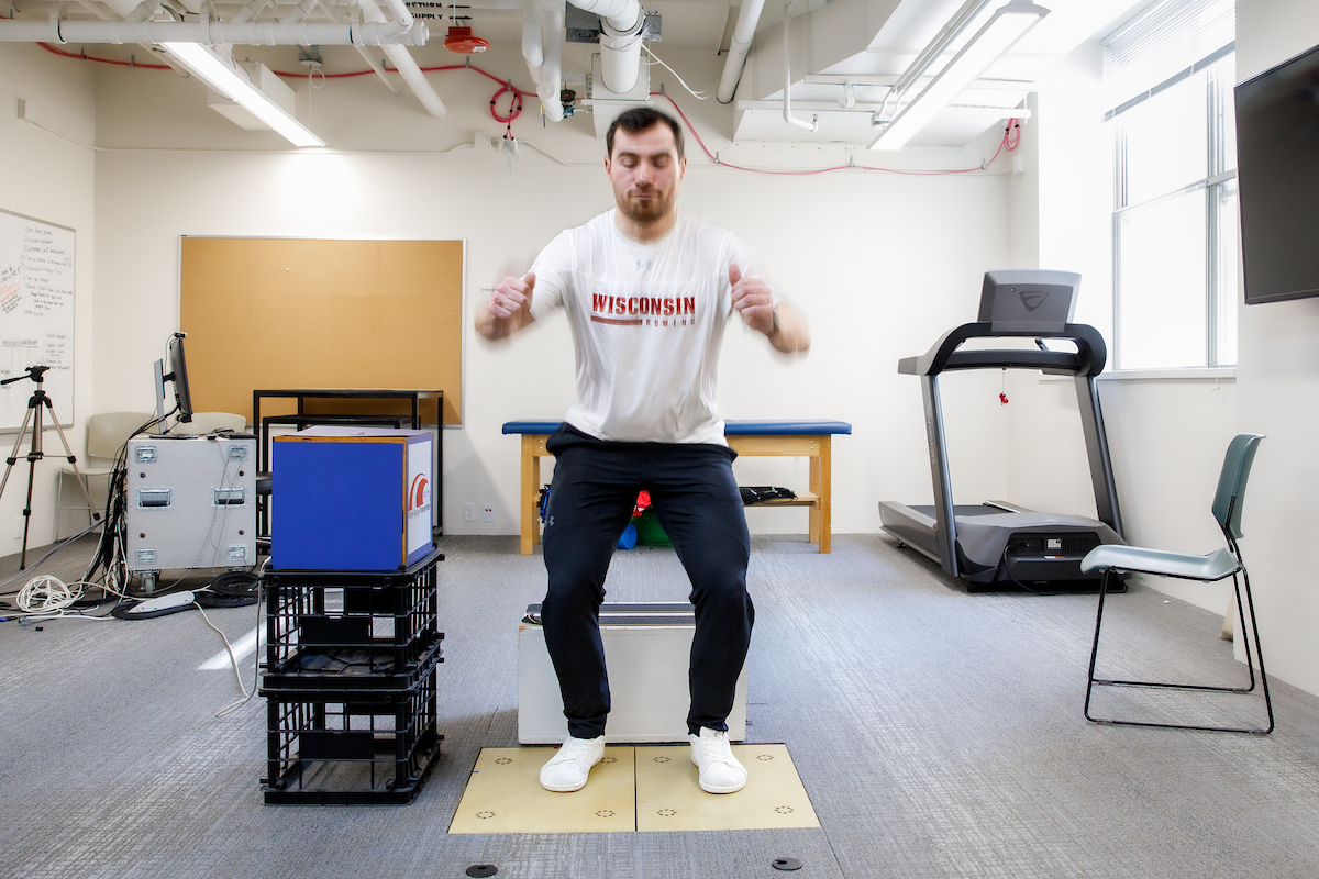 a college student participating in a sports iinjury study