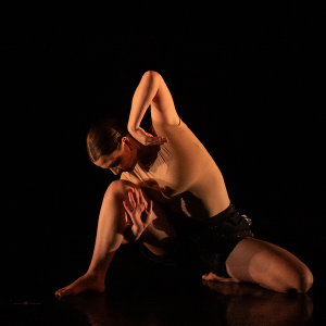 Marissa Stolt performing her work, "State of Blame." 