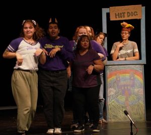 Whoopensocker actors brought student stories to life during a performance in February. Photo courtesy Maddie Bergstrom