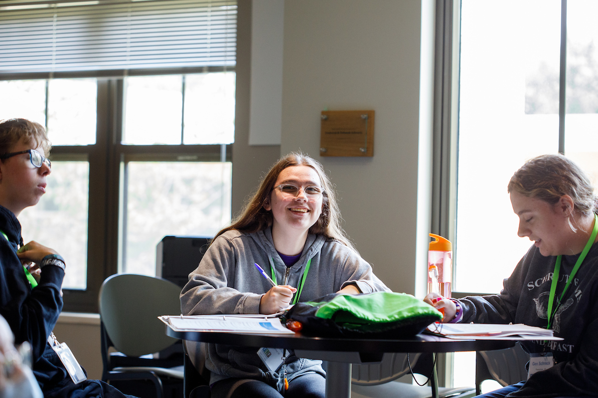 Brenna traveled from the Milwaukee suburb of Pewaukee to attend the Wisconsin Youth Leadership Forum. Photo by Sarah Maughan