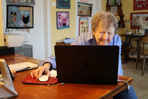 Engelman on a computer