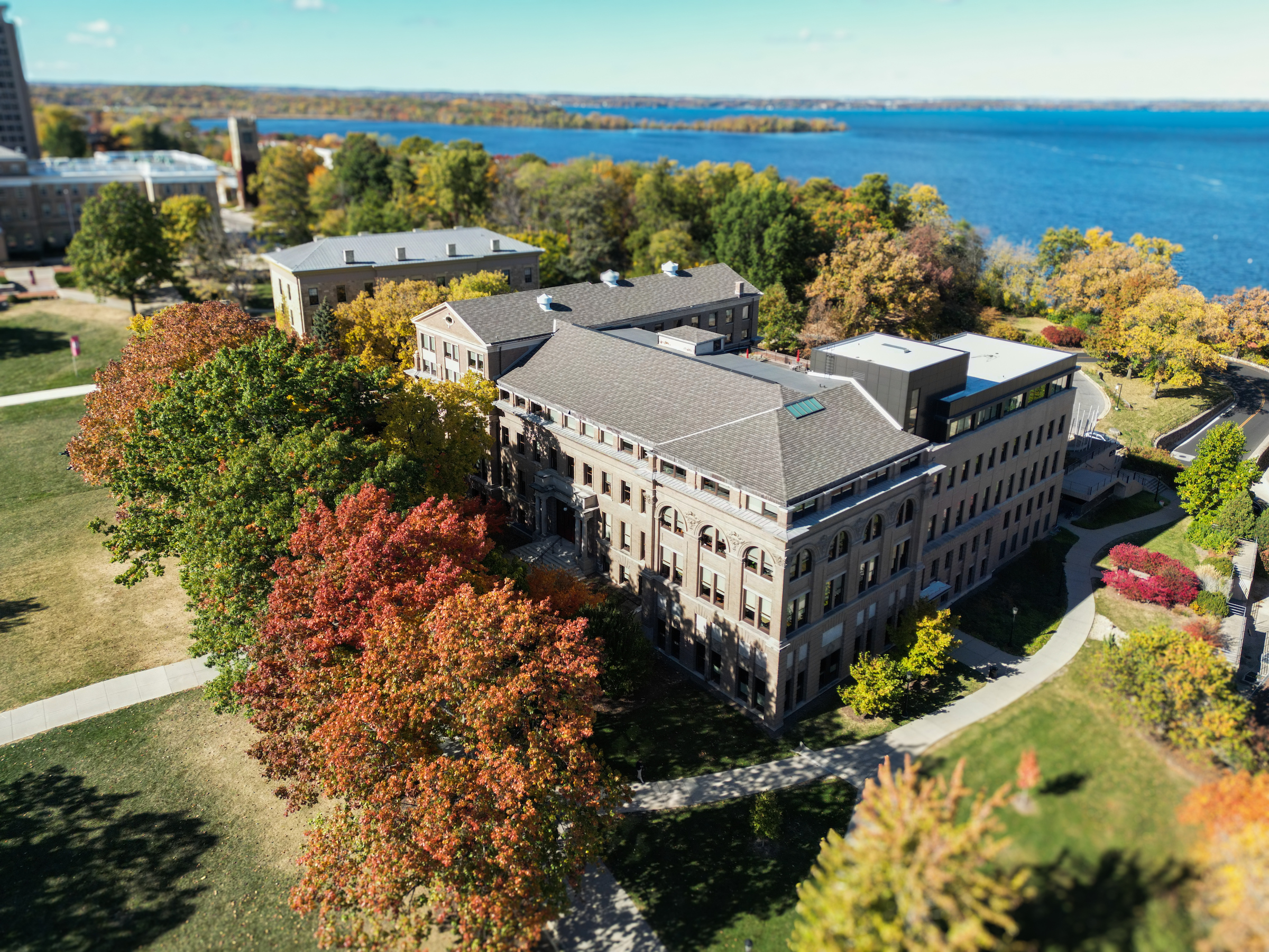 View of the Education Building from the sky