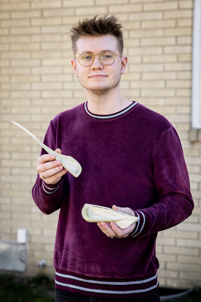 Woodworking student Anders Amondt Haldorsen