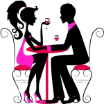 Image of woman and man eating meal together