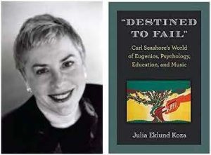 Photo of Julia Eklund Koza and book cover