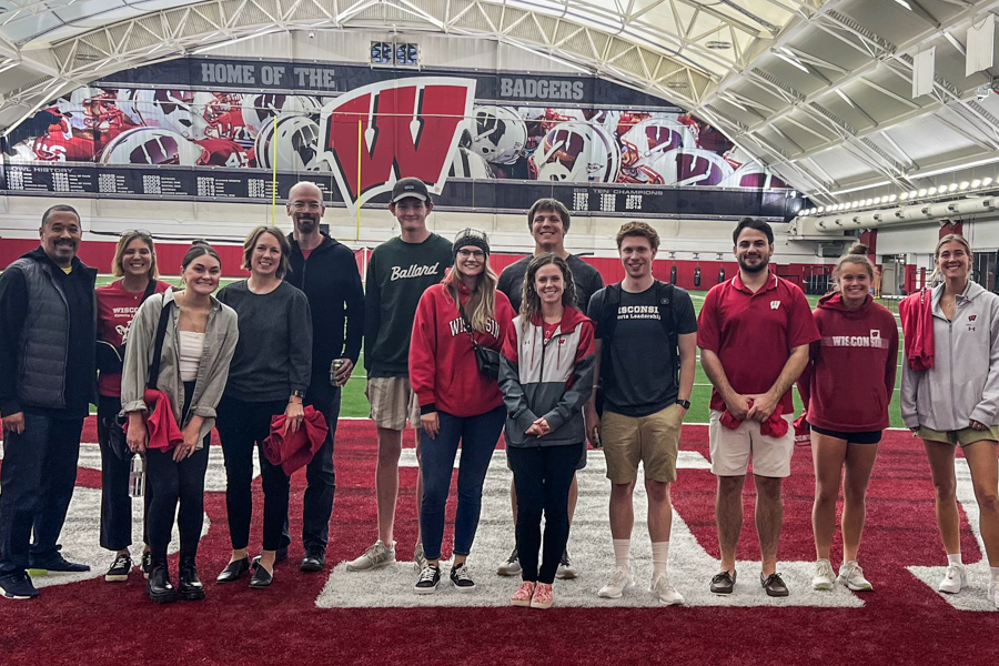 Students of the Sports Leadership program taking a group photo