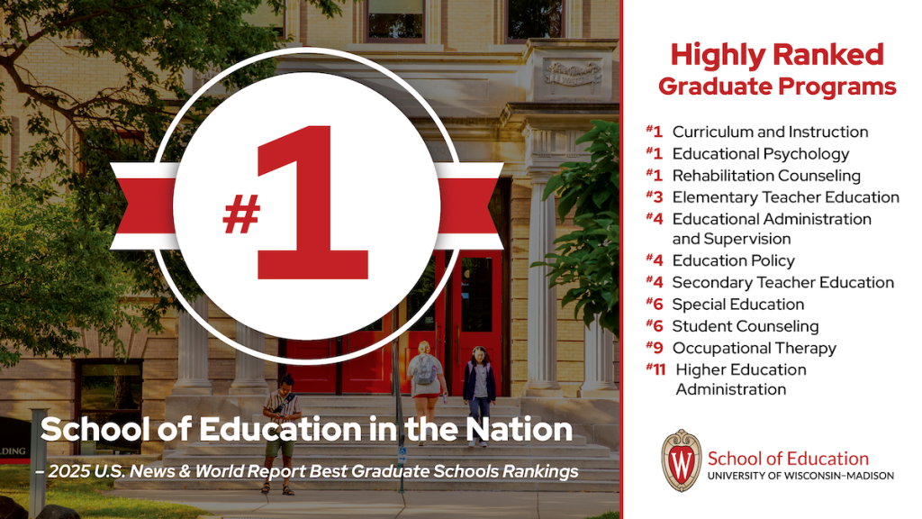 2025 U.S. and World Report rankings graphic showing where our School ranks.