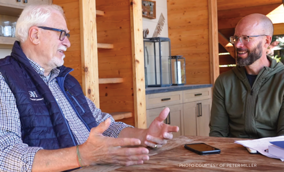 Phil Jackson and Peter Miller talking
