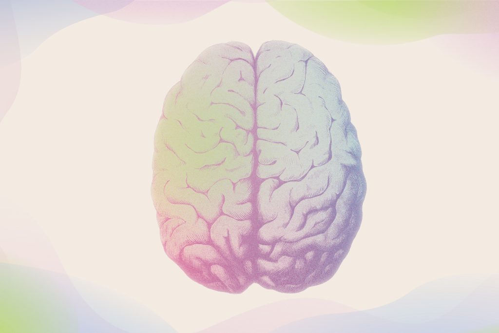 Illustration of a brain in a fog