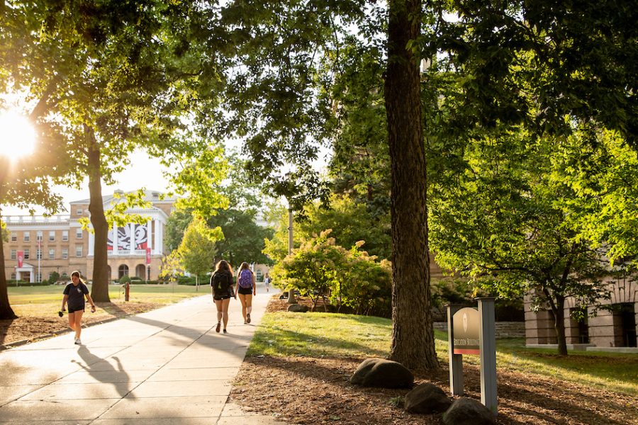 Bascom hill on a sunny day