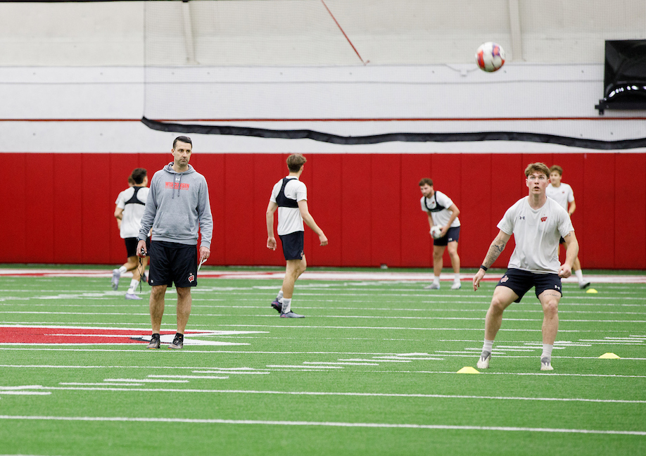 Neil Jones coaching soccer players