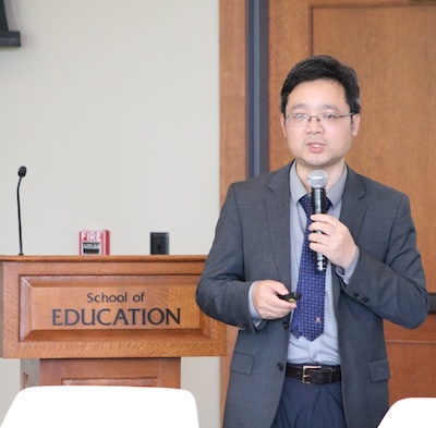 Shen Wenqin speaks during this year's UW-PKU Workshop.